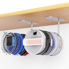 Keepamor 2 Pack Tumbler Lid Organizer, Space Saving Cup Silver Silver