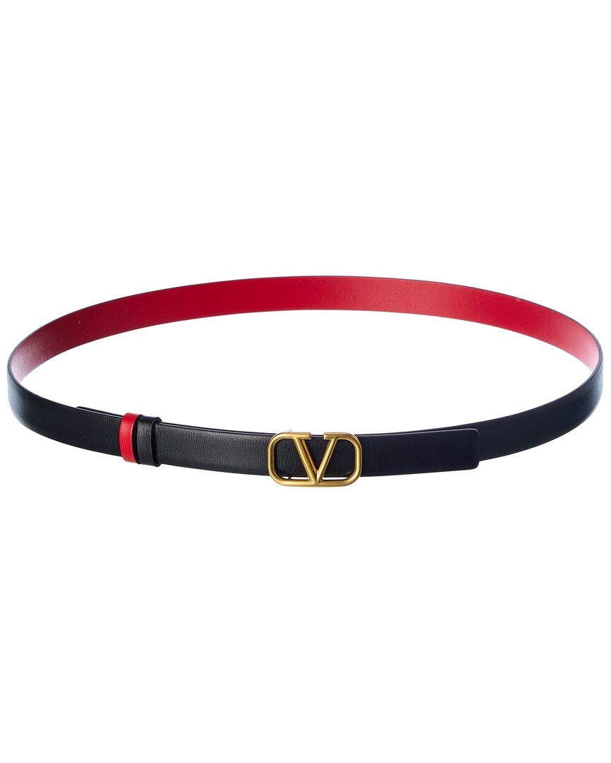 Valentino Vlogo 20Mm Reversible Leather Belt Womens Black 70 66790₽