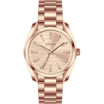 Invicta Men's Watch Celestial Quartz Rose Gold Copper Dial Steel Bracelet 69196