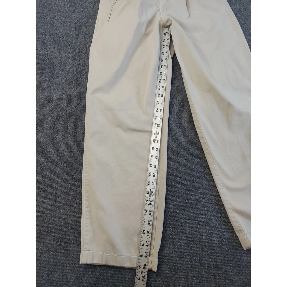Pantalones Banana Republic Para Hombres 32 Beige Plisado Puños Viaje Safari Ropa De Colección Foto 4 de 4