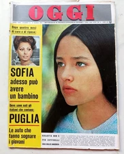 Rivista OGGI - Olivia Hussey Sophia Loren - N.12 Marzo 1968