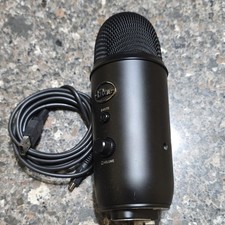 Blue Yeti Black USB Wired Condenser Microphone w/ Mute Switch, Volume Control