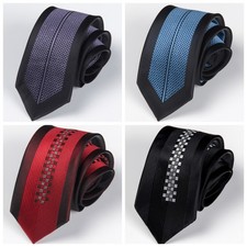 Quality New Men's Necktie Modern Satin Tie Business Gentleman with Gift Box