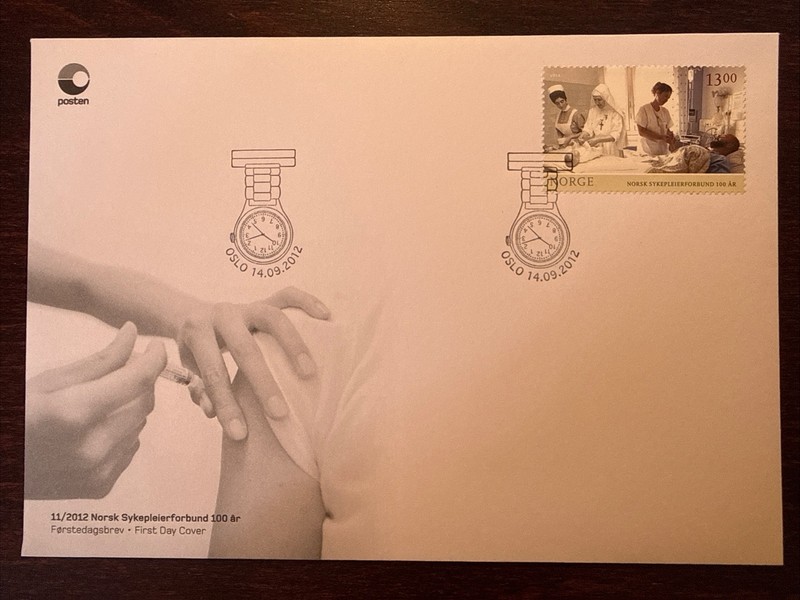NORWAY FDC COVER 2012 YEAR NURSES HOSPITAL HEALTH MEDICINE STAMPS