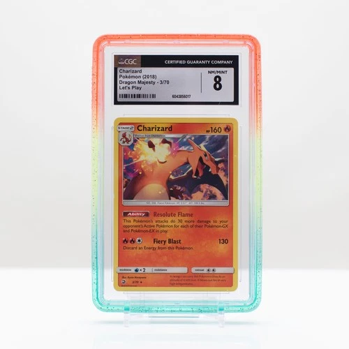 Pokemon Charizard Let's Play Non-holo #3/70 Dragon Majesty 2018 - CGC 8