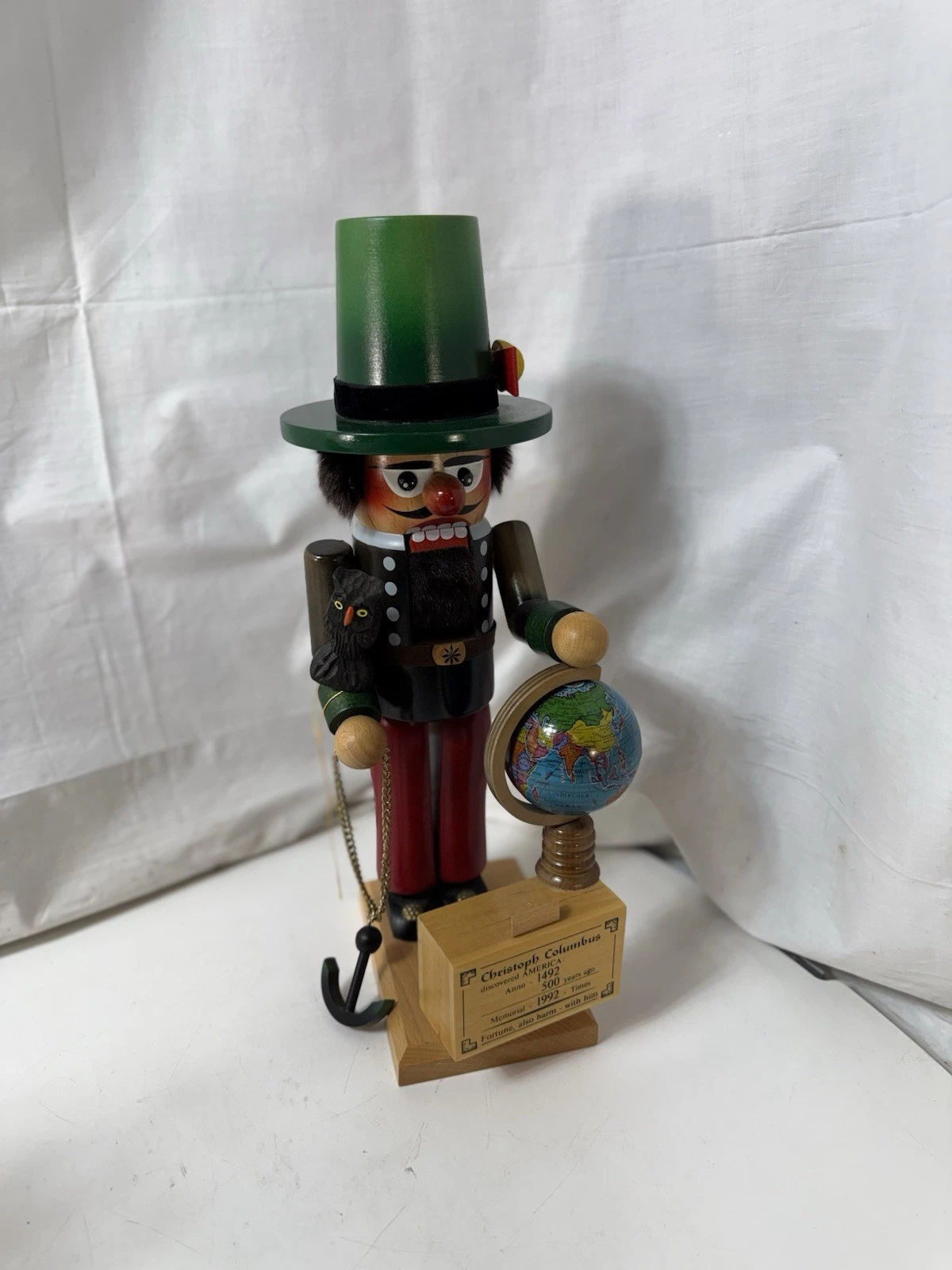 Steinbach Christoph Columbus Nutcracker Limited Edition Germany 1992 W/ Globe