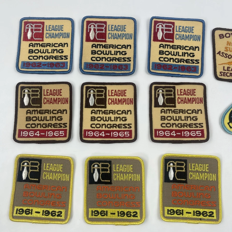 18 Vintage 60’s 70s 80s BOWLING PATCHES WIBC League Champions - Image 2 of 4