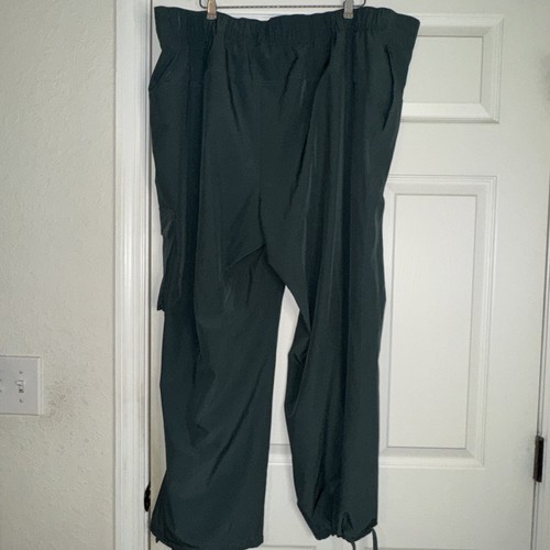 High Waisted Stretchtech Cargo Tapered Ankle Pants Old Navy 2x Dark Ivy Green - Picture 7 of 7
