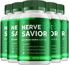 Nerve Savior for Neuropathy, Nerve Savior for Circulation, Inflammation (5 Pack)
