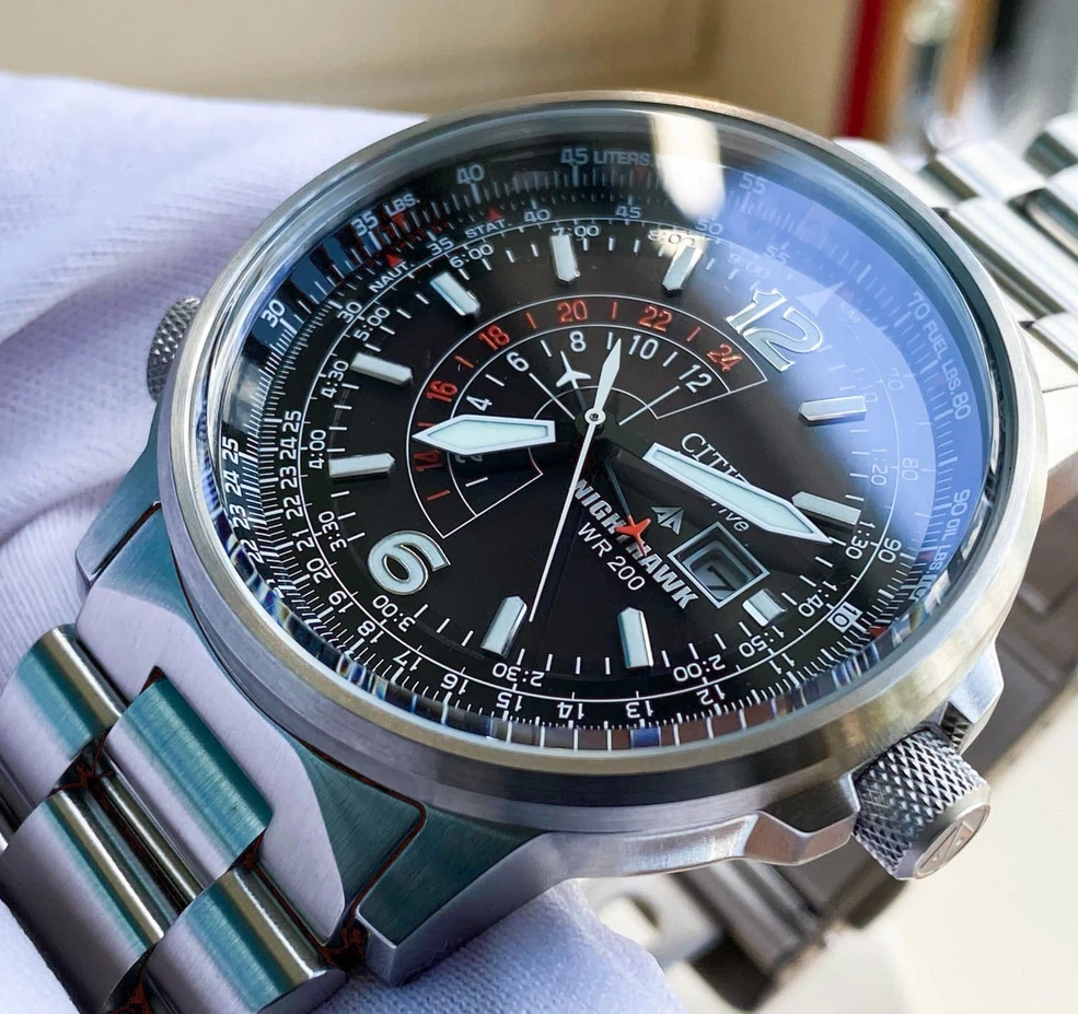 Citizen men's eco drive nighthawk flight watch sales