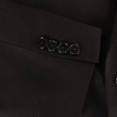 Versace Jacket XL Black Worsted Wool Serge Twill Blazer Sport Coat Nordstrom 46R - Picture 4 of 16