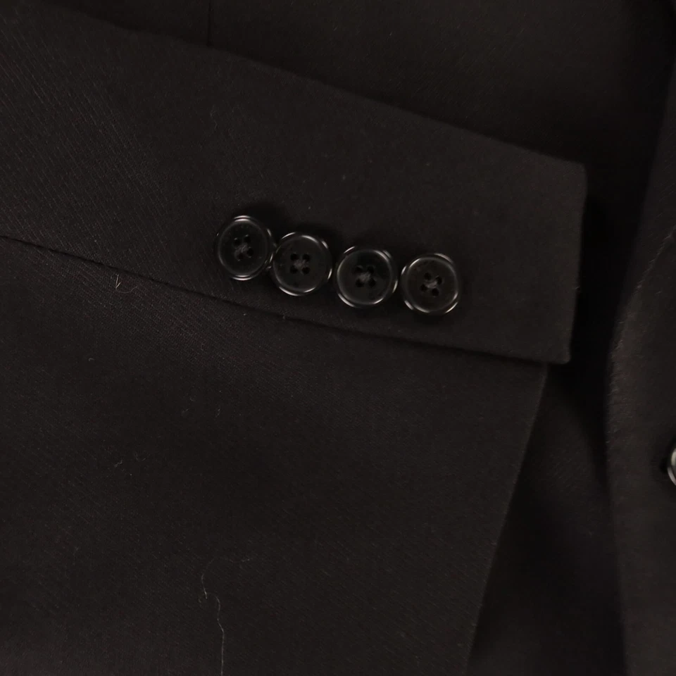 Versace Jacket XL Black Worsted Wool Serge Twill Blazer Sport Coat Nordstrom 46R - Image 4 of 4