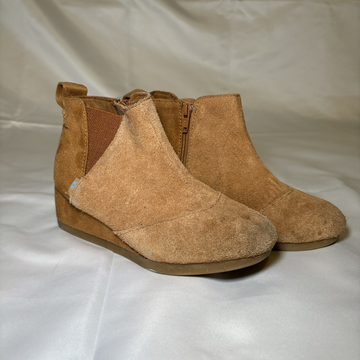 Toms Kids Wedge Boots TOMS Tan Short Wedge Boots Girls Size 12