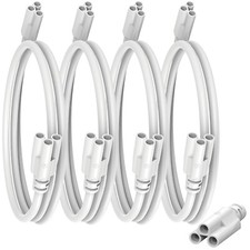 Integrated LED Tube Light Bulbs Connecting Cable Cords Wire 4FT 6FT Male Female