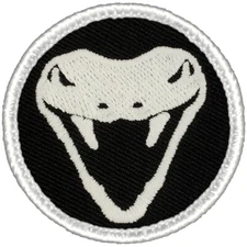 GLOW IN THE DARK Viper Silhouette Patrol Patch  - 2" Round Embroidered Patch