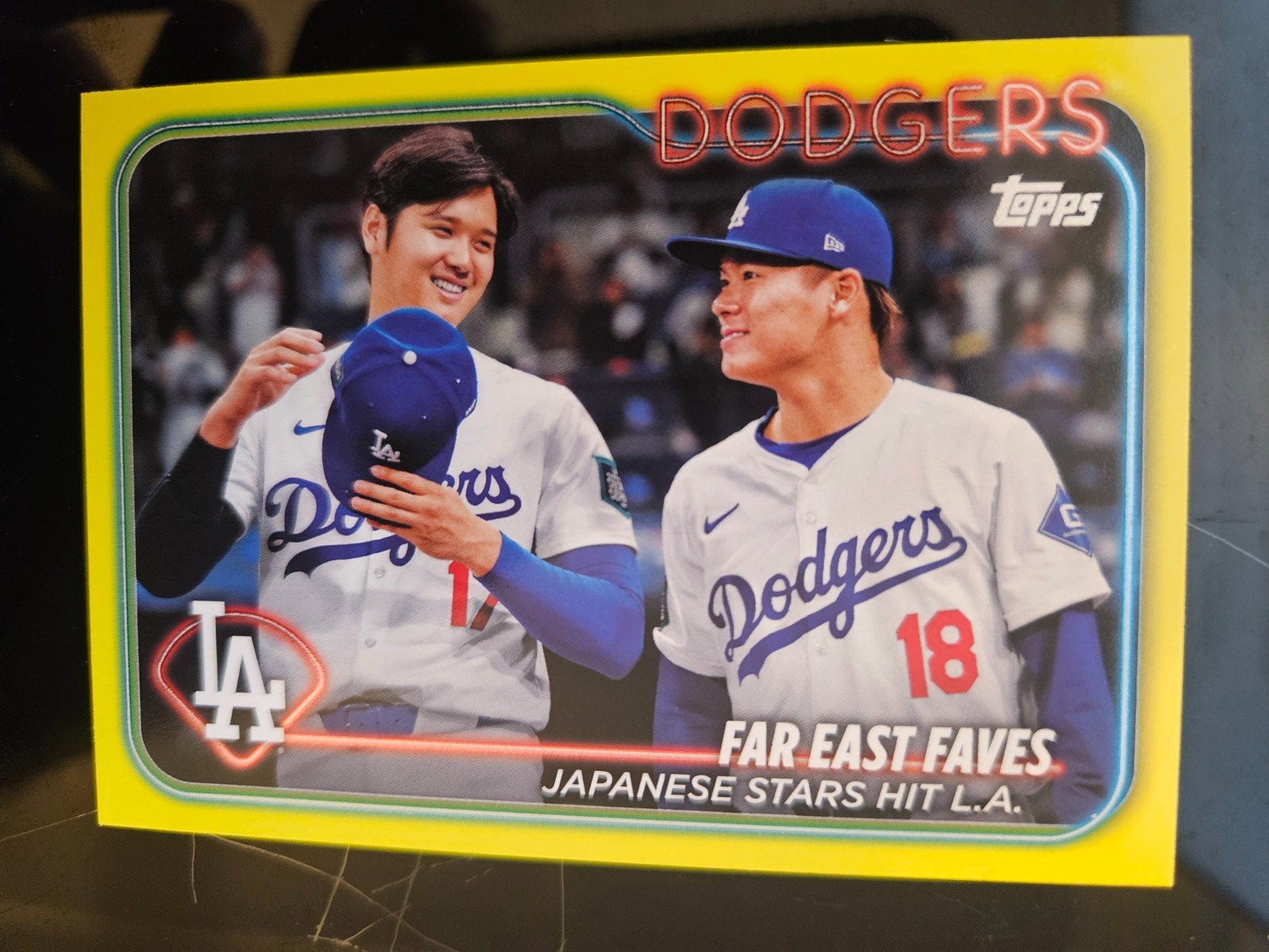 2024 Topps Update Series Ohtani Yamamoto #US13 Yellow Dodgers Veteran Combos