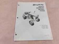SIMPLICITY PARTS MANUAL MODEL 7014S