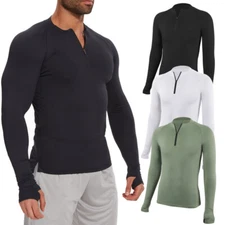Sports Men Quick Drying Compression T-Shirt Short Sleeve Athletic Tops Shirts JK
