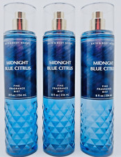 3 BATH  BODY WORKS MIDNIGHT BLUE CITRUS FINE FRAGRANCE MIST 8oz 236ml NEW