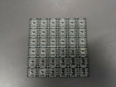 SMD To DIP Adapter Board Panel - 36 Black PCB For 402/0603/0805/1206/1210/2010/2512 Sizes