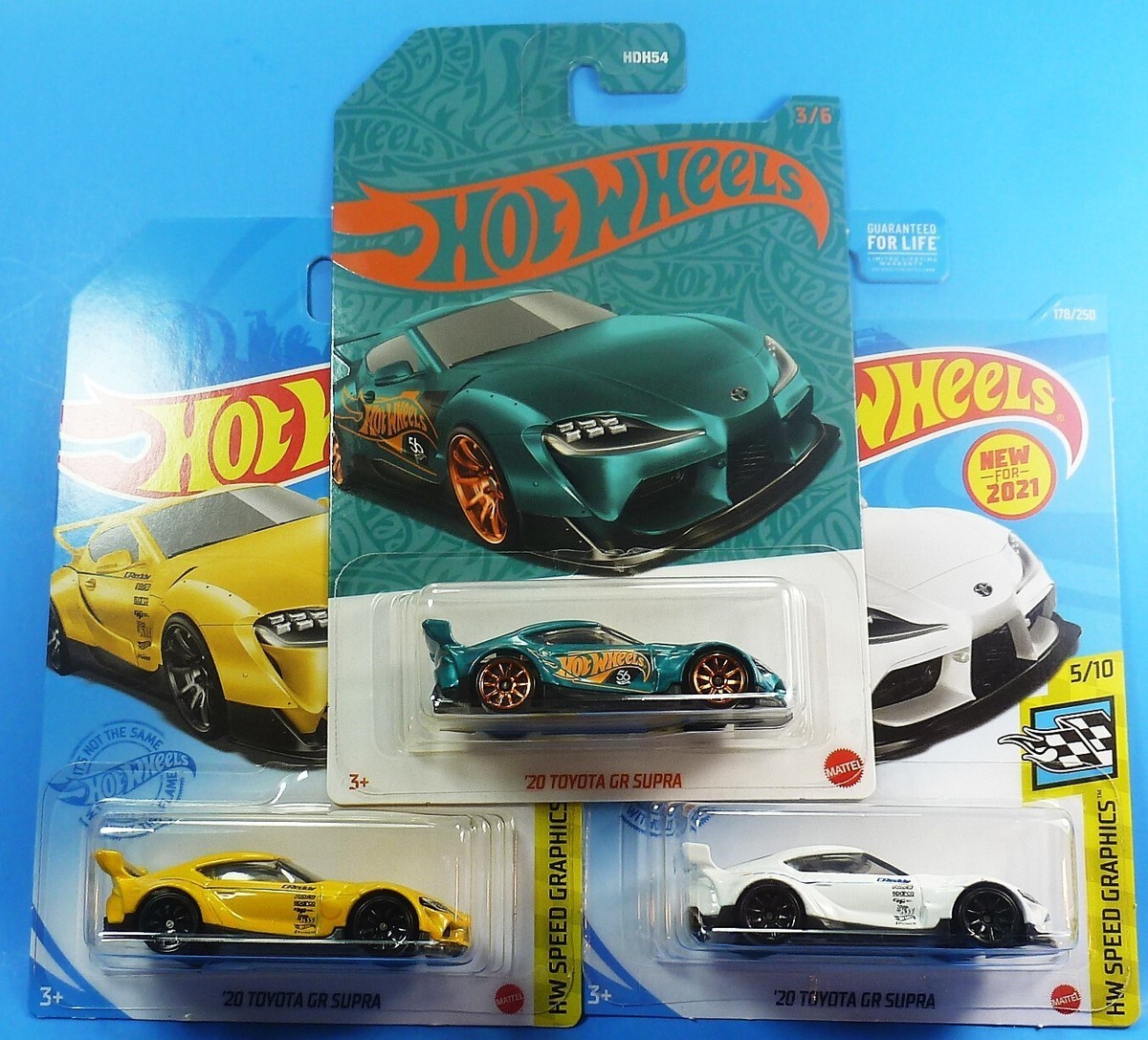 HOT WHEELS 3 20 TOYOTA GR SUPRA 56TH. ANNIVERSARY & SPEED GRAPHICS