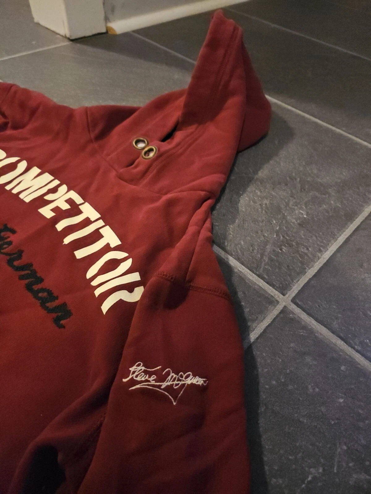 ALEXANDER MCQUEEN FELPA CON CAPPUCCIO UOMO TRIUMPH MOTORCYCLES STEVE MCQUEEN EAST GERMAN ENDURO TAGLIA S