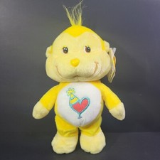 Care Bears Cousins Playful Heart Monkey Valentine Plush Yellow 10" 2003 Tags