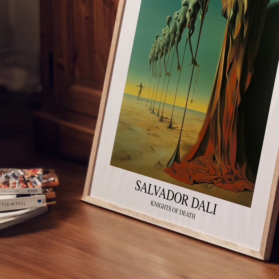 Póster Salvador Dalí Caballeros de la Muerte, arte mural Dalí, impresión Salvador Dalí Foto 3 de 4