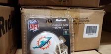 LOT OF 24 MIAMI DOLPHINS  NEW CLAMSHELL POCKET PRO HELMETS RIDDELL