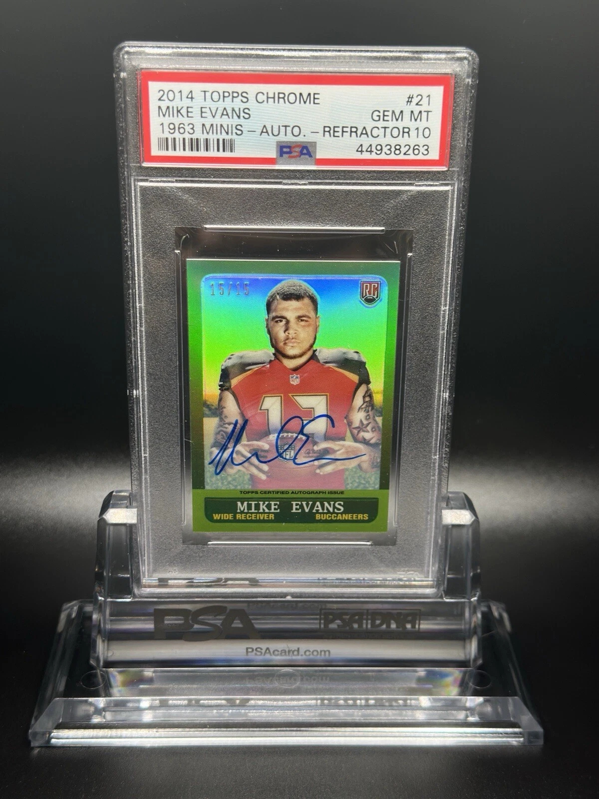 Mike Evans Topps Chrome 1963 Minis #21 Autograph-Refractor