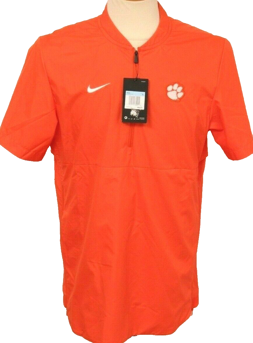 SACAI X NIKE NUOVO Clemson Tigers $65 Nike Orange Coaches Lockdown SS 1 4 Zip Giacca Uomo M