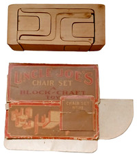 Uncle Joe's Chair Set Vintagew Block-Craft Wood Toy
