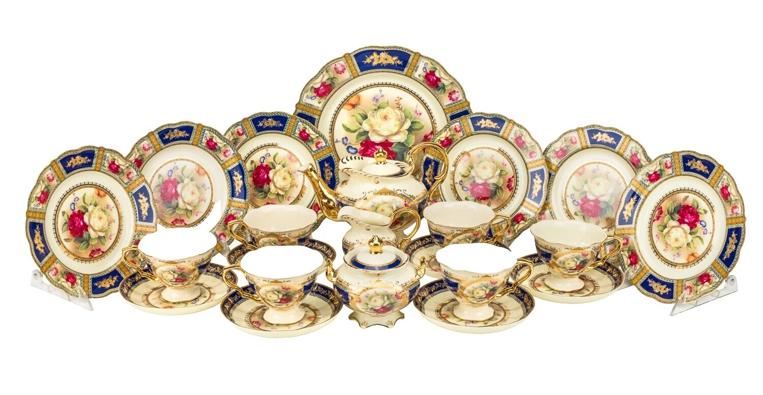 Bone China Floral Round Complete Dinner Service Sets