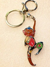 Monkey Multicolor Enamel Alloy Key Ring Keychain Jewelry