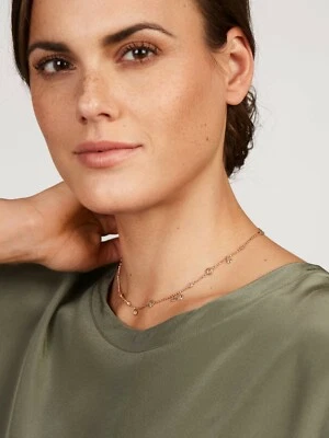 Diamanten Kette Collier Anhänger 14K 585 Gold Rosegold 1.0ct Karat 42cm Anhänger - Bild 1 von 3