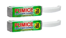2 X  Pumice Cleaning Stone with Handle Toilet Bowl Cleaner Hard Water Ring Remov