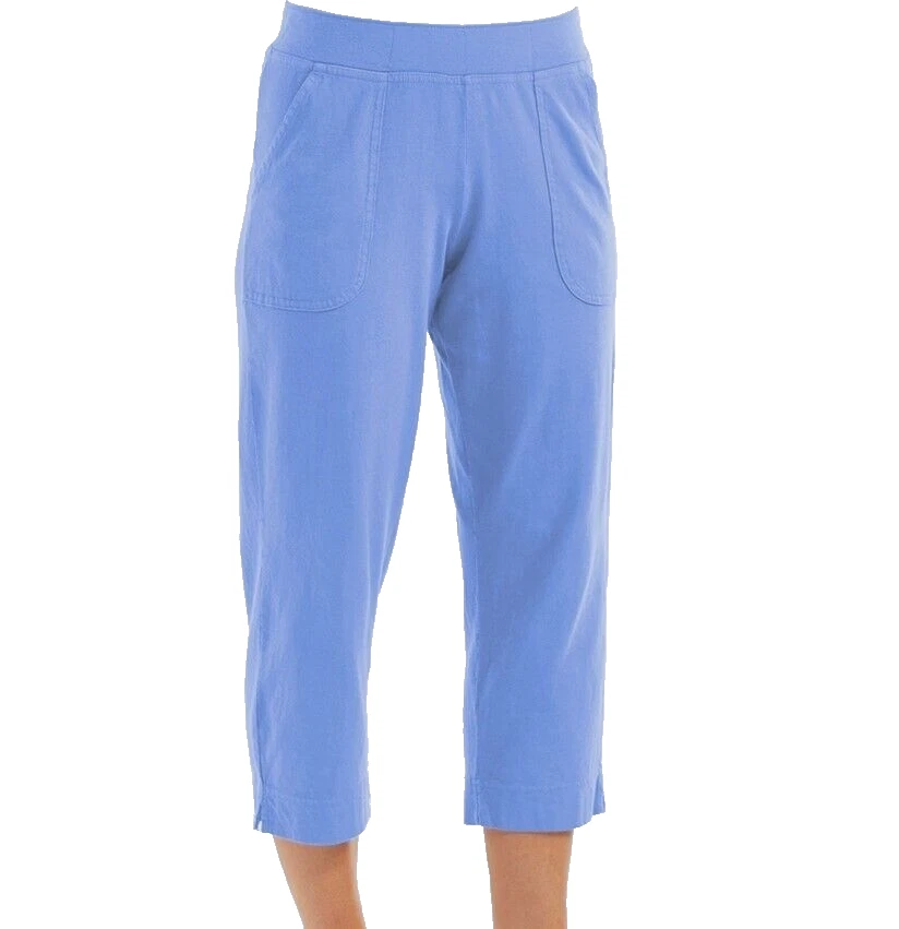 FRESH PRODUCE XSmall Peri Blue $69 Key Largo Jersey Cotton Capris NWT New XS