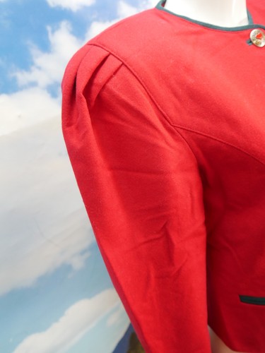 Hammerschmid rot Loden mit Wienernaht hinreisende Trachtenjacke Jacke Gr.38 - Bild 3 von 7