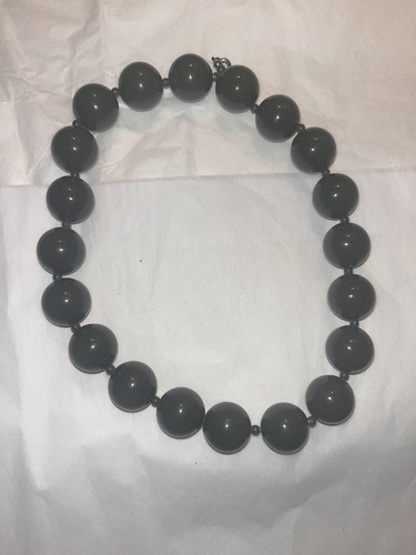 Dunkelgrüne große Kunststoff Perlen Halskette 17” Halsband, Grob 17” Lot JJ - Bild 2 von 5