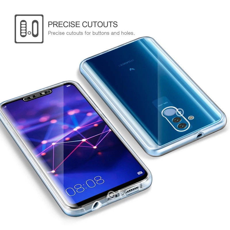 Funda protectora trasera híbrida de cuerpo completo transparente a prueba de golpes 360° cubierta de pantalla para teléfono Foto 4 de 4