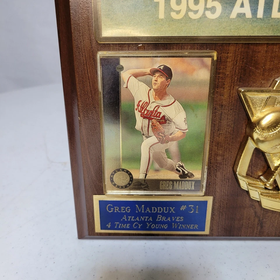 Бейсбольная табличка 1995 Atlanta Braves World Series фотография команды чемпионов MLB - Изображение 2 из 4