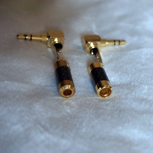 Gold Plated audio 3.5mm 3 pole 90 Degree Headphone Plug Stereo Jack Connector - Picture 3 of 9