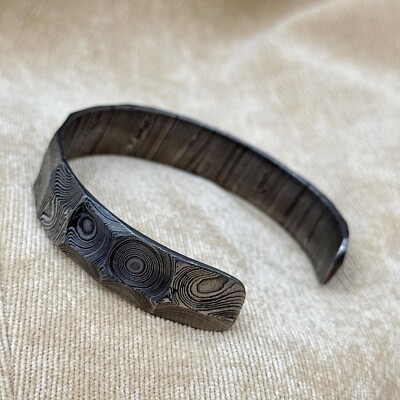 Hammered Bangle Vikings Modern Jewelry Anniversary Gift for him Unique Bracelet
