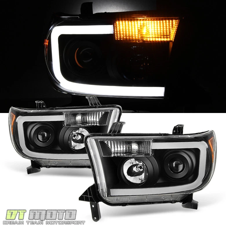 Faros proyectores LED Sequoia SMD negros para Toyota Tundra 2007-2013 2008-2017 Foto 3 de 4