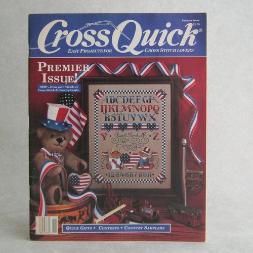 Cross Quick Magazine Premier Issue August September 1988 Stitch Patterns Sampler