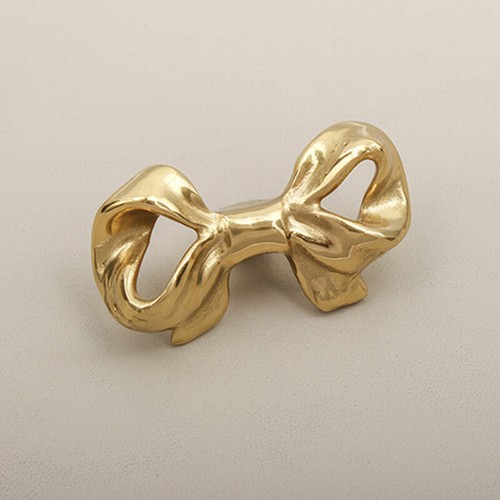 Bowknot Kitchen Knobs Brass Cabinet Pulls Handles Cupboard Drawer Door Furniture - Picture 8 of 14