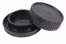 Front Body Cap and Rear Lens Cap Camera Cover Set Fit Minolta SEAGULL MD Mount