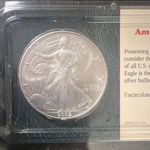 U.S. Mint American Silver Eagle 2002 1 oz .999 Fine Silver Bullion Coin