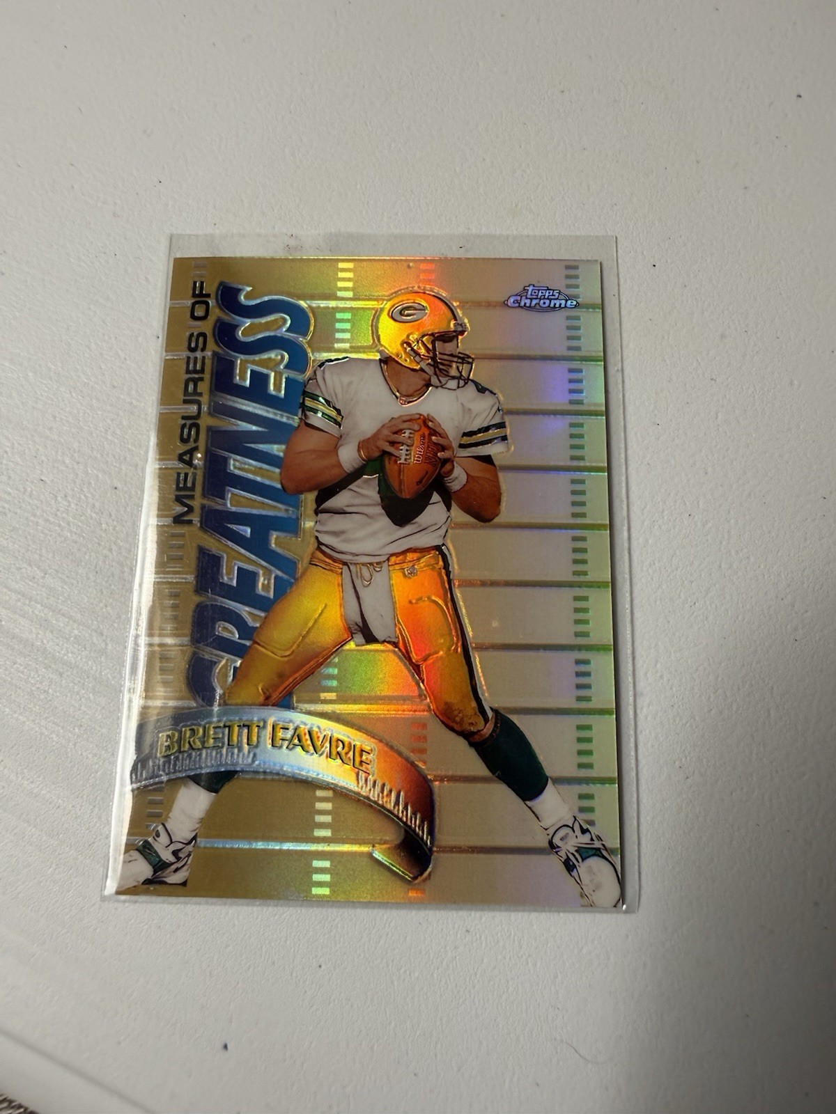 1998 Topps Chrome - Measures of Greatness Brett Favre #MG15 Refractor