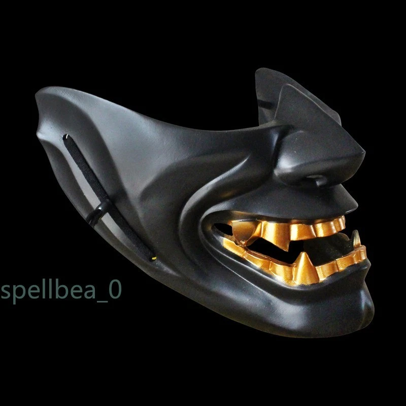 Halloween Japan COSPLAY Hannya Mask Half-face Resin Mask Ghost Head Ball Party - Image 2 of 4